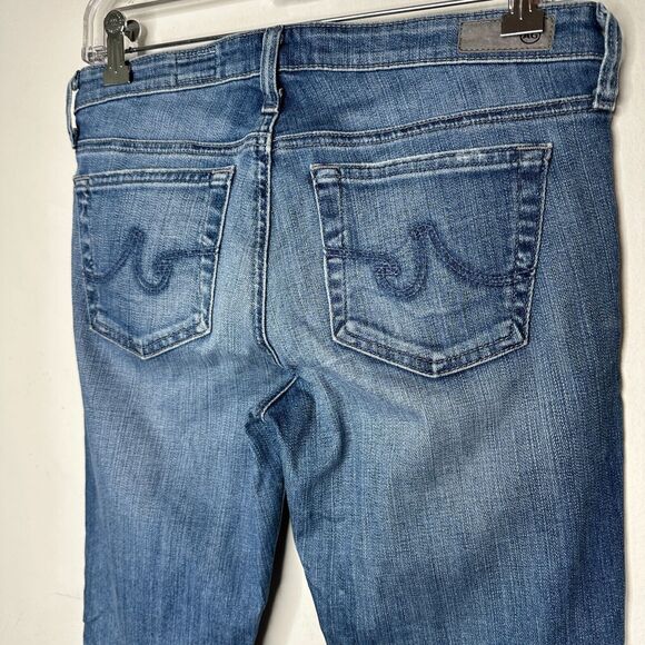 Ag Adriano Goldschmeid Distressed Med Wash The Stilt Cigarette Roll Up Jeans 27 - Picture 7 of 15